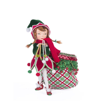 Winter Snowdrop Elf With Bag by Katherine's Collection Quirks!