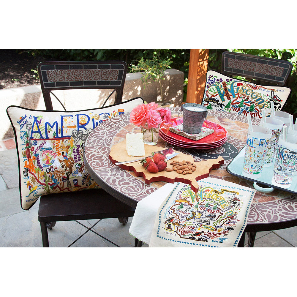 Wisconsin Hand-Embroidered Pillow Quirks!