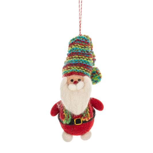 Felted Wool Santa & Snowman Ornaments Set of 2 Quirks!