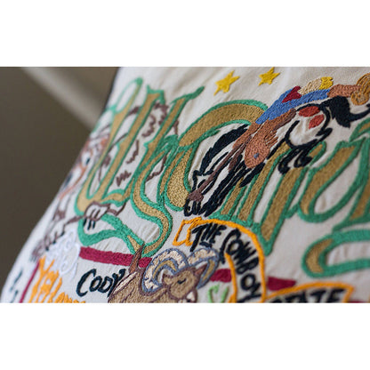 Wyoming Hand-Embroidered Pillow Quirks!