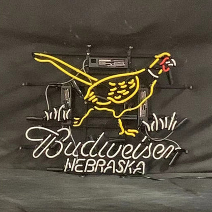 Yellow Pheasant Hunter Budweiser Nebraska Neon Sign Light Neon Signs Land