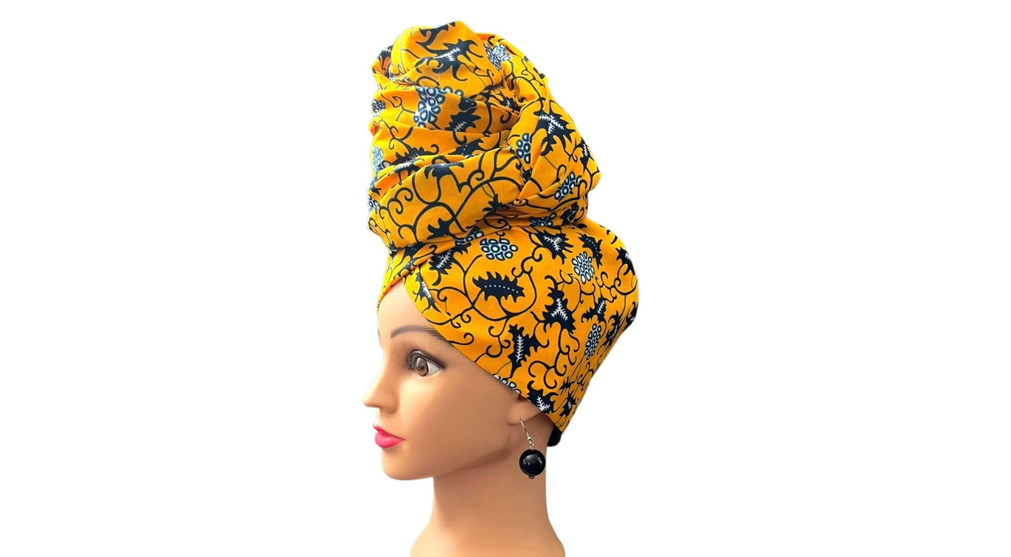 Yellow/Black Head-Wrap