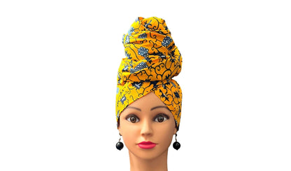 Yellow/Black Head-Wrap