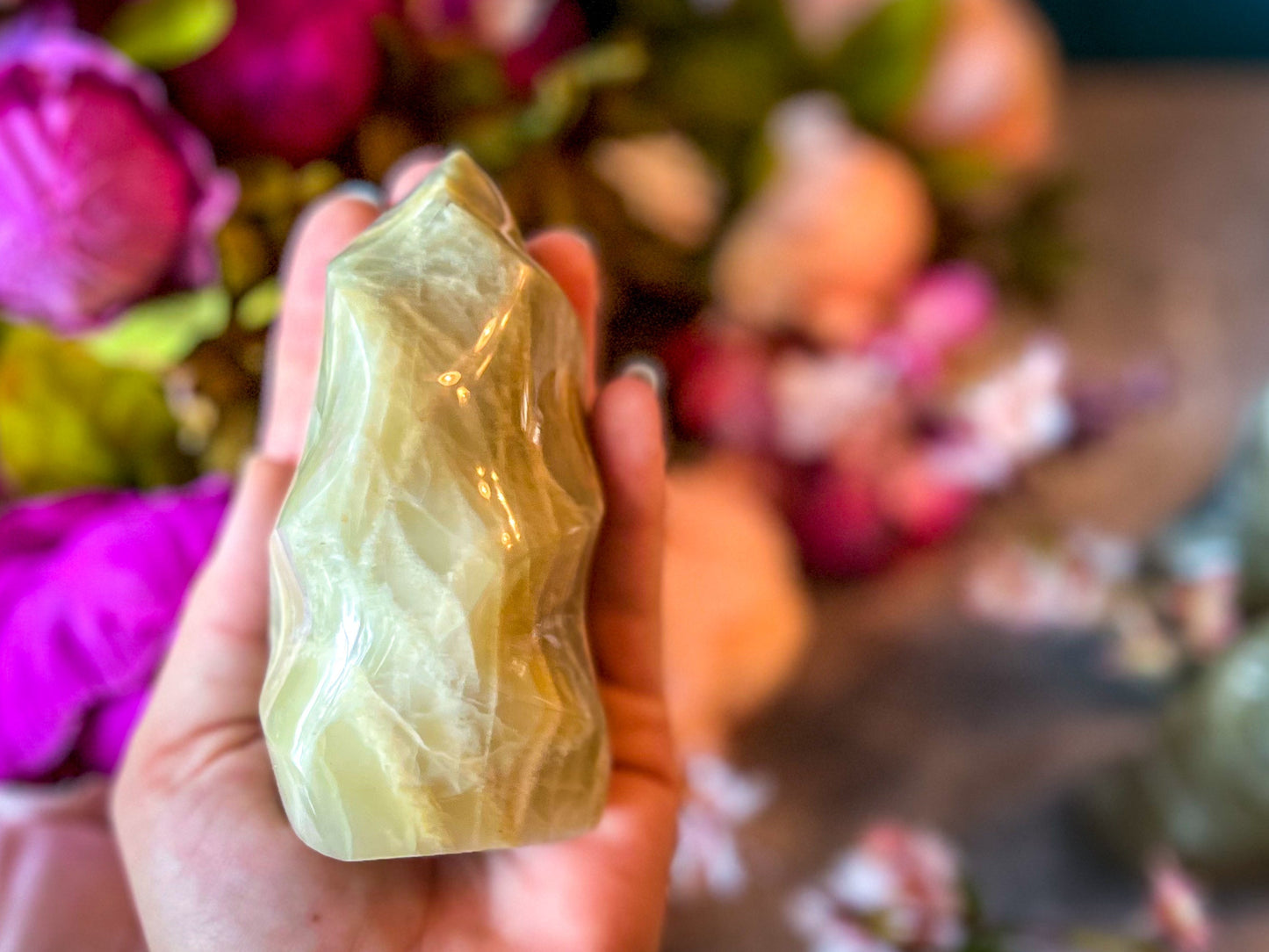 Sweet Yellow Moonstone Flames