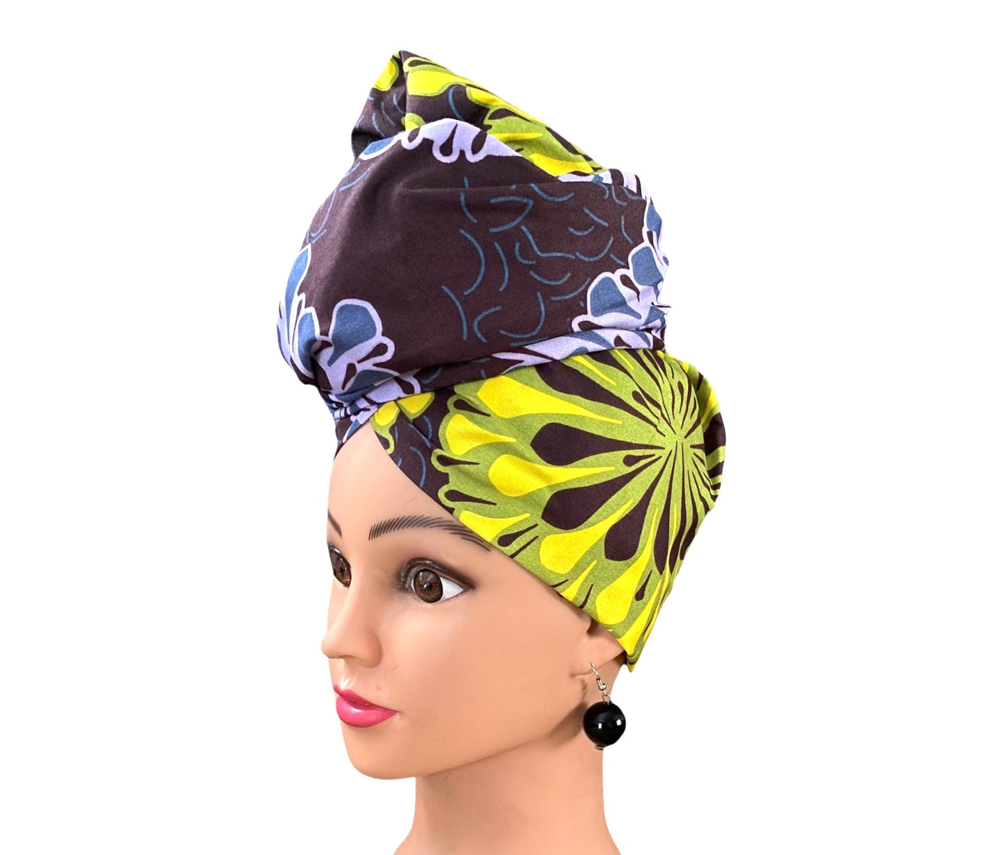 Yellow/Purple Head-Wrap
