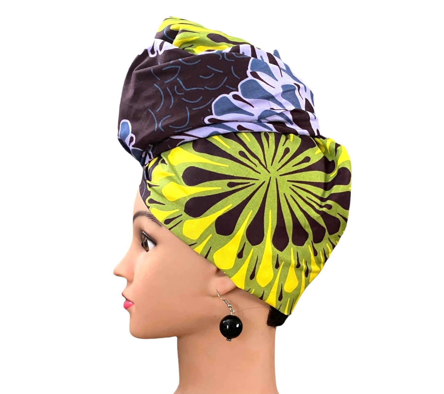 Yellow/Purple Head-Wrap