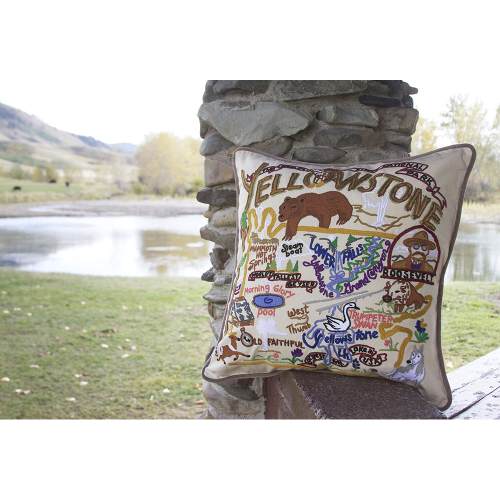 Yellowstone Hand-Embroidered Pillow Quirks!
