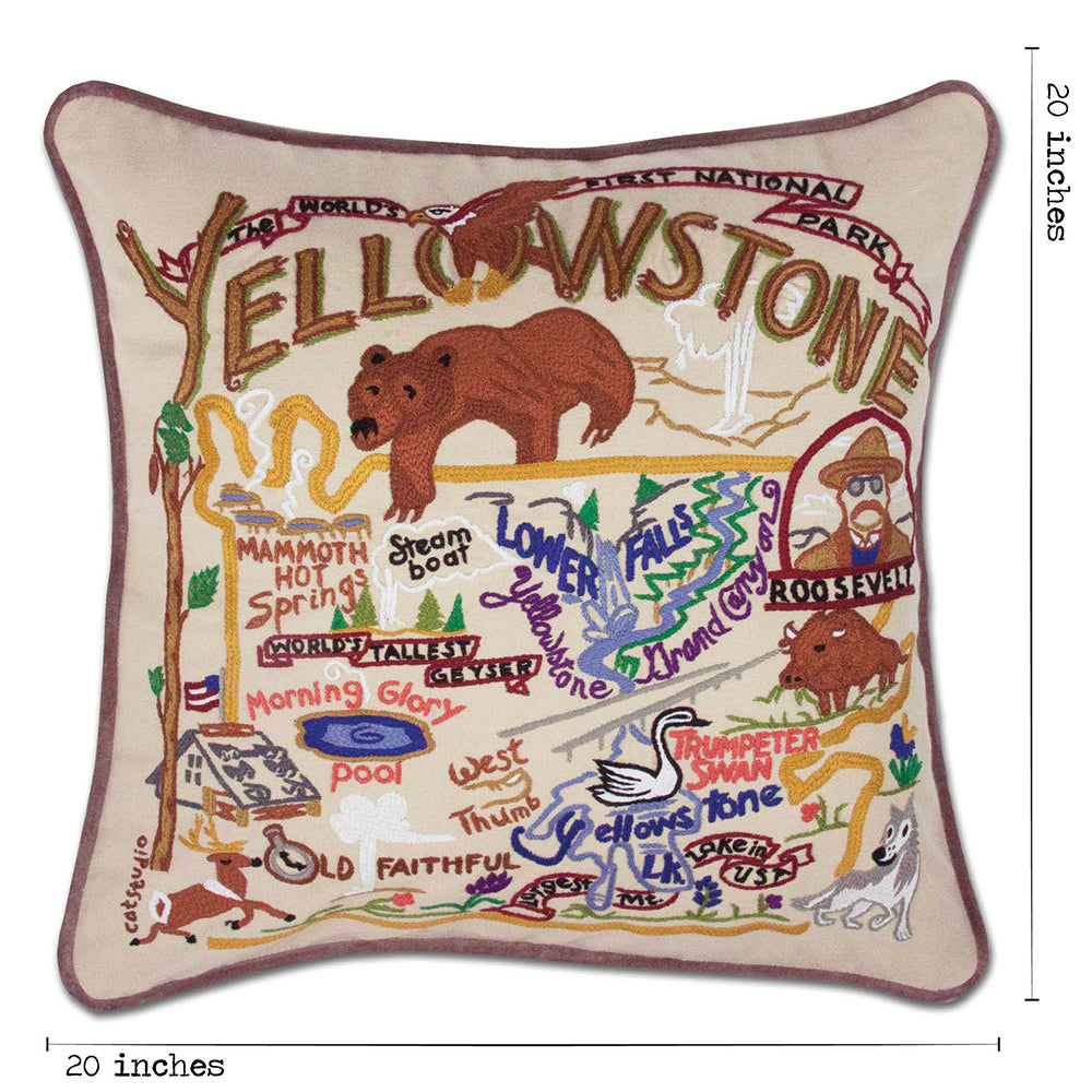 Yellowstone Hand-Embroidered Pillow Quirks!