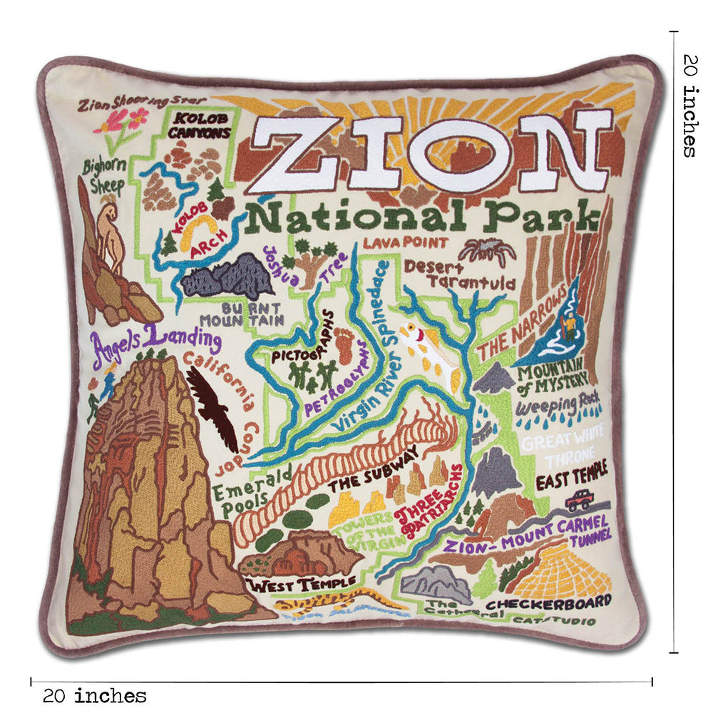 Zion Hand-Embroidered Pillow Quirks!