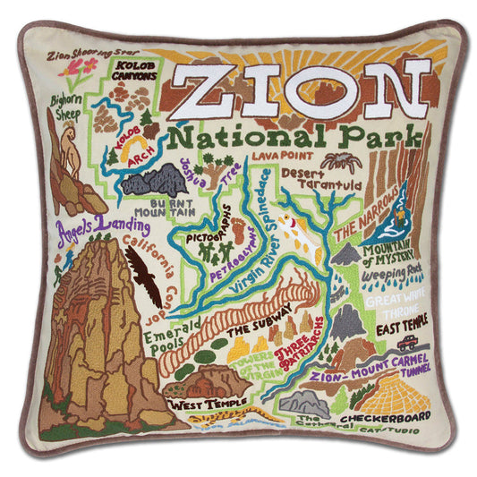 Zion Hand-Embroidered Pillow Quirks!