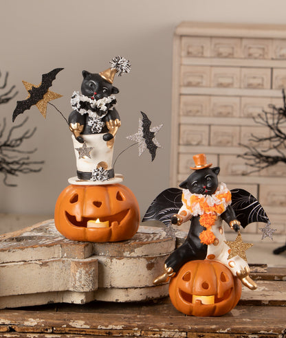 Clowning Cat on Jack | Halloween Decor | Bethany Lowe